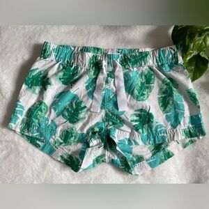 J. Crew Green Tropical Shorts Women Size XXS Summer, Beach and Comfortable Style